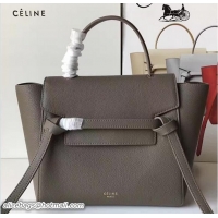 Shop Cheap Celine Belt Tote Mini Bag in Original Clemence Leather 72031 Olive