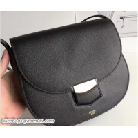 aaaaa Celine Grained Calfskin Compact Trotteur Shoulder Bag 72108 Black