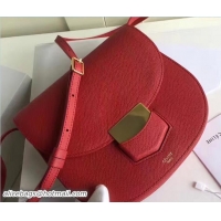 Traditional Discount Celine Grained Calfskin Small Trotteur Shoulder Bag 72110 Red
