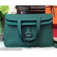 Shop Duplicate Hermes Halzan Tote Bag in Original Togo Leather 91002 Green