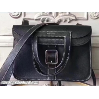 Luxury Hermes Mini Halzan Tote Bag in Original Swift Leather 91004 Black