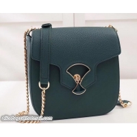 Luxury Style Bvlgari Divas Dream Flap Cover Medium Bag 91301 Green 2017