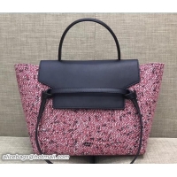 Popular Style Celine Fuzzy Jacquard Mini Belt Bag 176102 Red 2017