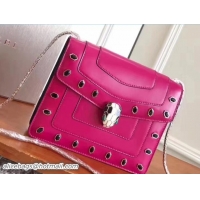 Crafted Bvlgari Gen Studs Serpenti Forever Flap Cover Small Bag 111304 Fuchsia 2017