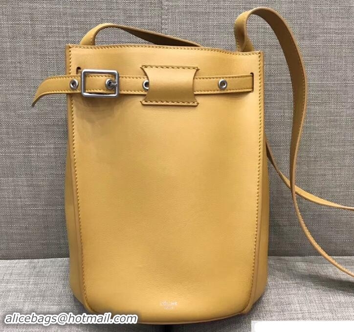Best Product Celine Big Bag Bucket With Long Strap 183343 Yellow 2017