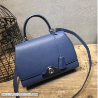 Charming Moynat Petite Réjane Bag in Epsom Leather N12011 Blue 2018