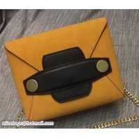 Durable Stella McCartney Stella Popper Double Layer Shoulder Bag S12026 Suede Yellow/Black 2018