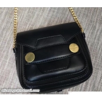 Luxurious Stella McCartney Stella Popper Shoulder Small Faux-leather Bag S12033 Black 2018
