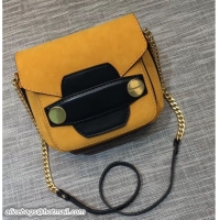Affordable Price Stella McCartney Stella Popper Shoulder Small Faux-leather Bag S12033 Suede Yellow/Black 2018