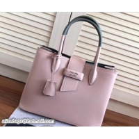 Sophisticated Prada Top Handle Tote Shoulder Bag 1BG148 Light Pink Resort 2018