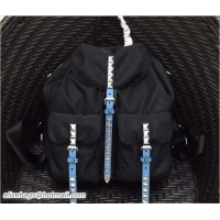 Best Product Prada Stud Nylon Backpack Bag 1BZ811 Black/Blue 2018
