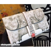 Sumptuous Hermes Gusset H Wallet Clutch Bag in Original Leather 408014 Elephant Jimmy Gray