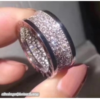 Famous Bvlgari large diamonds Ring 422049 Pink Gold