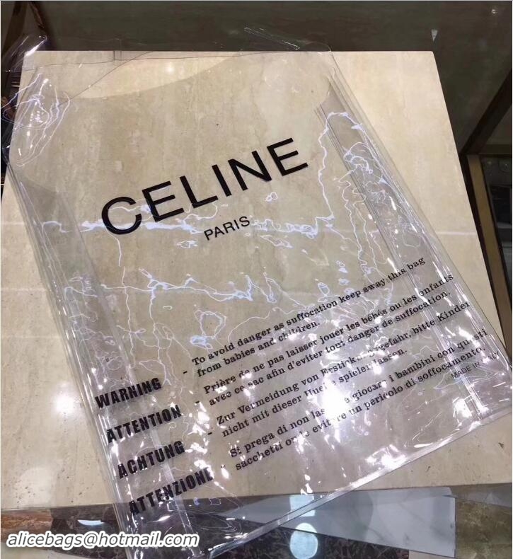 Hot Style Celine PVC Transparent Plastic Shopping Bag Runway 62011 2018