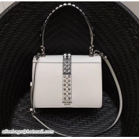 Grade Prada Elektra Leather Shoulder Bag 1BA179 White 2018