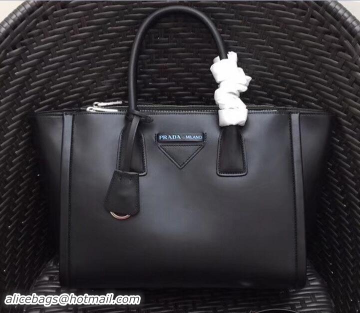 Stylish Prada Concept Calf Leather Handbag 1BA183 Black 2018