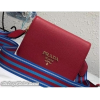 AAAAA Prada Calf Leather Shoulder Bag 1BD102 Red 2018