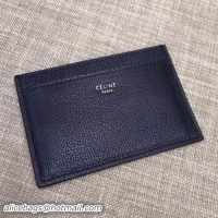 Top Grade Celine Grained Leather Card Holder Black 110103 2018
