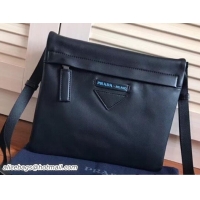 Popular Style Prada Calf Leather Shoulder Bag 2VH058 Black 2018