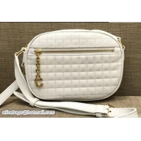aaaaa Celine Quilted Calfskin Small C Charm Bag 188363 White 2018