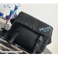Luxury Prada Men's Nylon Belt Bag 1BL015 Black 2018