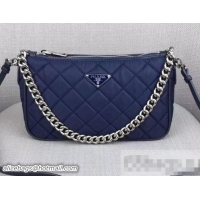 Low Price Prada Chain Shoulder Bag BL1026 Blue 2018