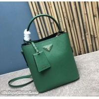 Pretty Style Prada Saffiano Leather Double Medium Bag 1BA212 Green 2019