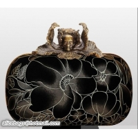 Good Product Alexander McQueen Floral Skull Box Clutch Figure Printed 19608