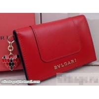 Luxurious Bvlgari Serpenti Forever Credit Card Holder 285444 Red