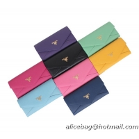 Prada 1M1176 Saffiano Leather Bi-Fold Wallet