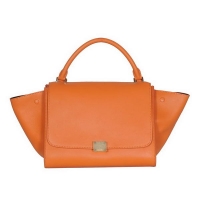 Fashion Celine Trapeze Bags Calf Leather C008 Orange