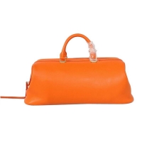 2012 New Celine Original Leather Tote Bag 348 Orange