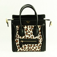 Celine Small Fashion Leopard Bag 98168 White