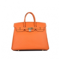 Hermes Birkin 35CM Orange Saffiano Leather Tote Bag Gold