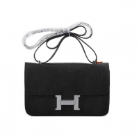 Hermes Constance Bag Togo Leather 1622L Black Silver