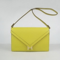 Hermes Lemon Shoulder Bags with Gold Hardware H021
