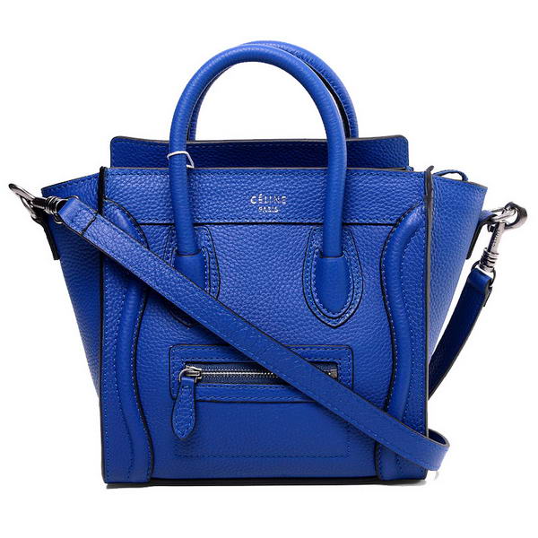 Celine Luggage Nano Bag Original Leather Blue