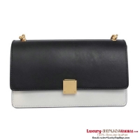 Celine Case Bag Calfskin Leather 17081 1207B Black&White