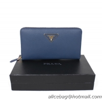 Prada Saffiano Leather Wallet 1M1188 Royalblue