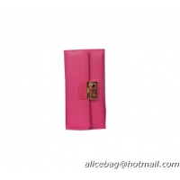 Prada Original Soft Leather Bi-fold Wallet 1M1037 Rose