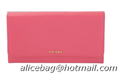 PRADA Saffiano Leather Bi-Fold Wallet 1M1311 Rose