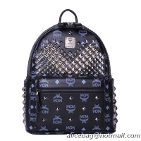 MCM Small Stark Front Studs Backpack MC4237S Black
