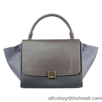 Celine Trapeze Bag Original Leather 88037 Brown&Black&Grey