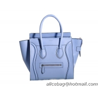Celine Luggage Mini Boston Tote Bags Original Leather 3308 Light Blue