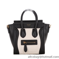 Celine Luggage Nano Bag Smooth Leather CL106 Black&White