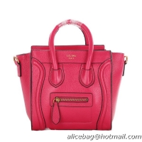 Celine Luggage Nano Bag Grainy Leather C106 Rose