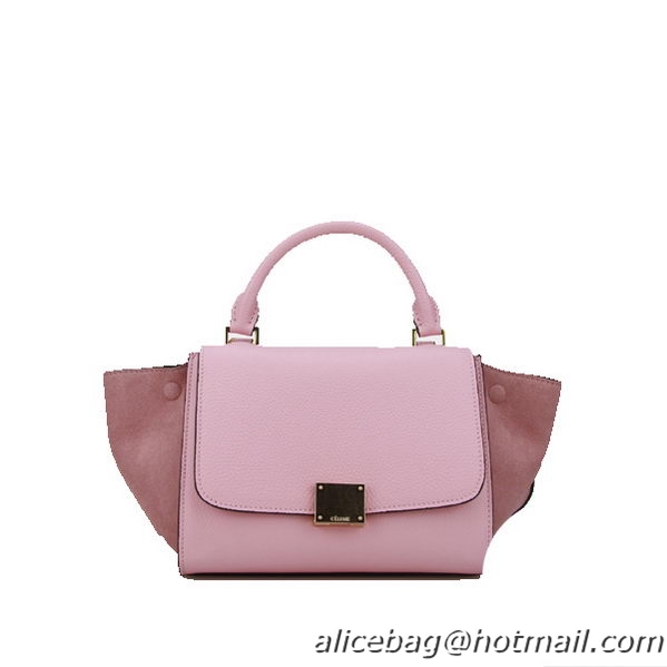 Celine Nano Trapeze Bag Grainy&Nubuck Leather C88038 Pink