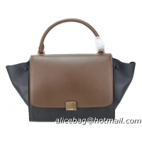 Celine Original Leather Trapeze Bag CL88037 Brown&Black