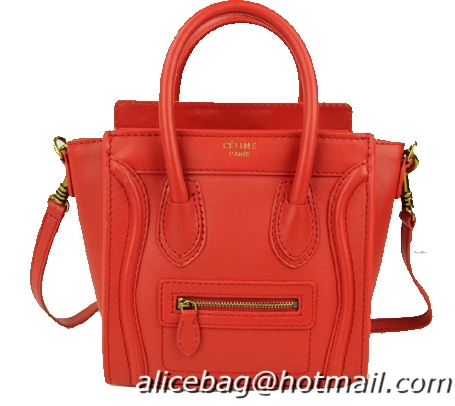Celine Luggage Nano Bag Original Leather CL88029 Red