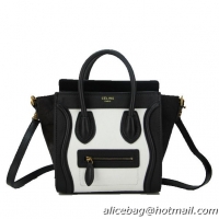 Celine Luggage Nano Bag Horsehair CL88029 Black&White